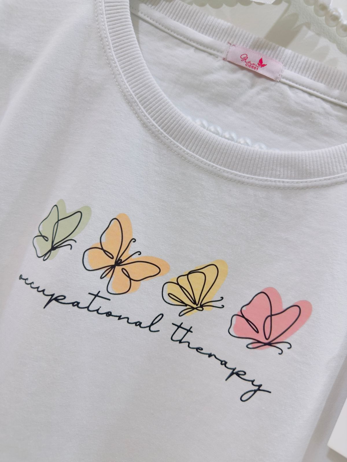Butterfly White Baggy T-Shirt