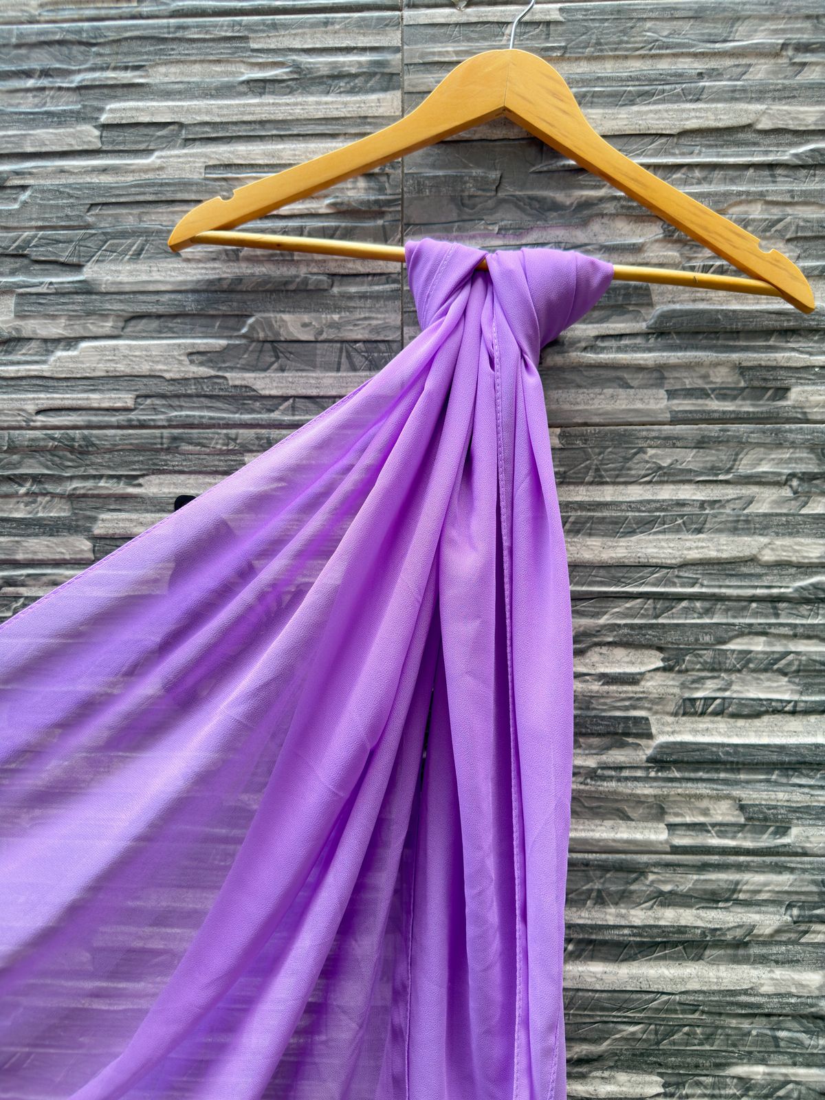 Lavender Viscose Chiffon Scarf