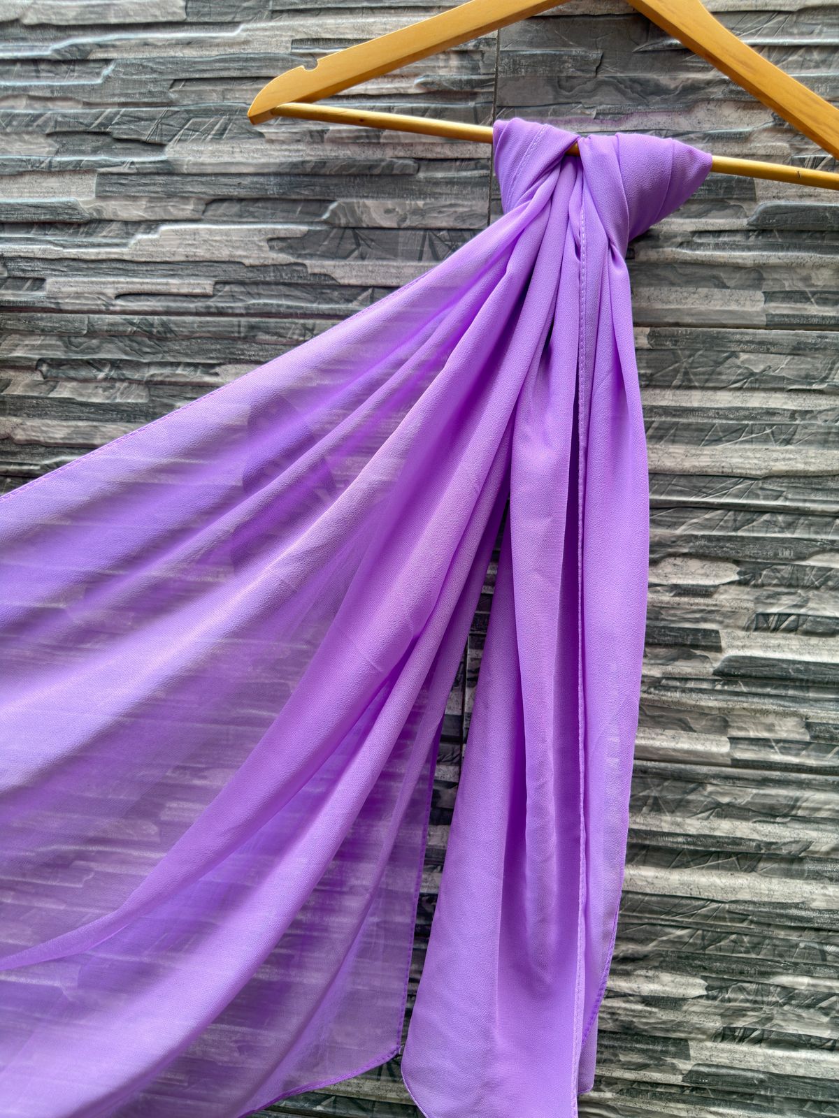 Lavender Viscose Chiffon Scarf