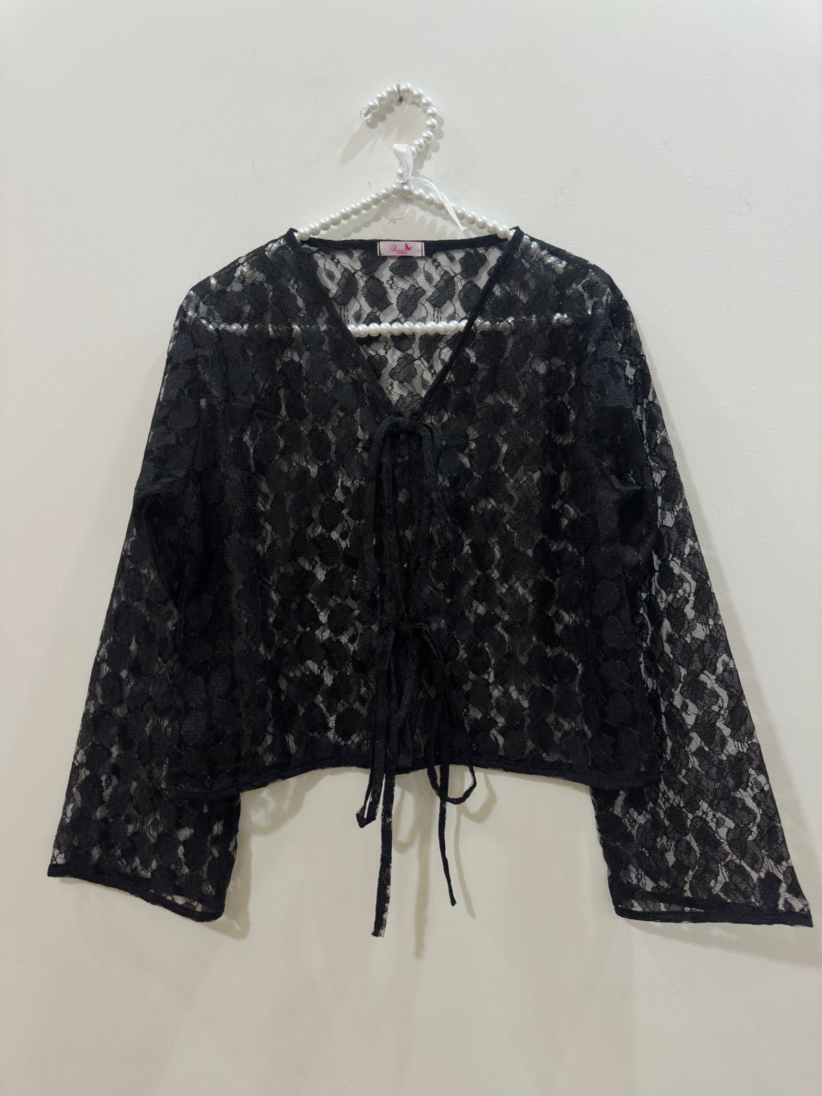 Black Net Top Black Box Plated Skirt