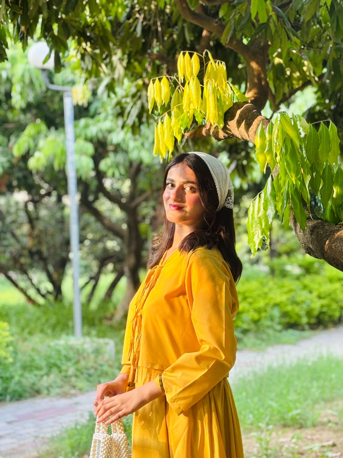 Mustard Top Mustard Box Plated Skirt