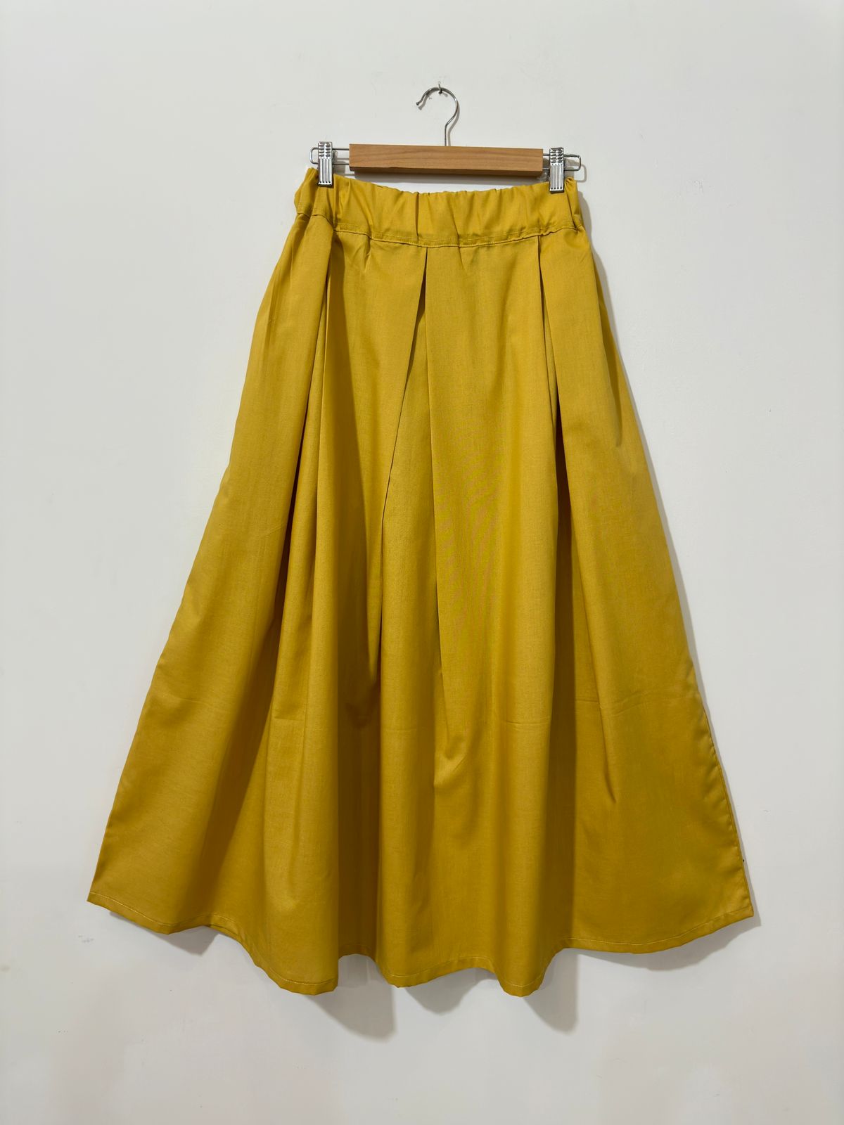Mustard Top Mustard Box Plated Skirt