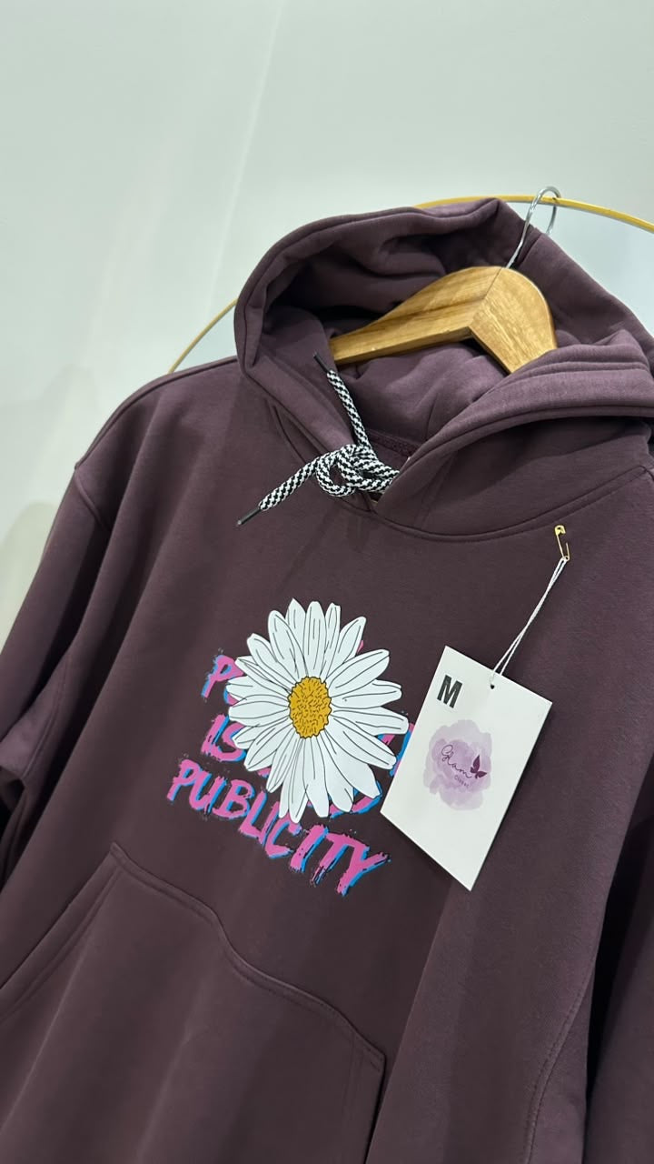 Plum Daisy Long Hoodie