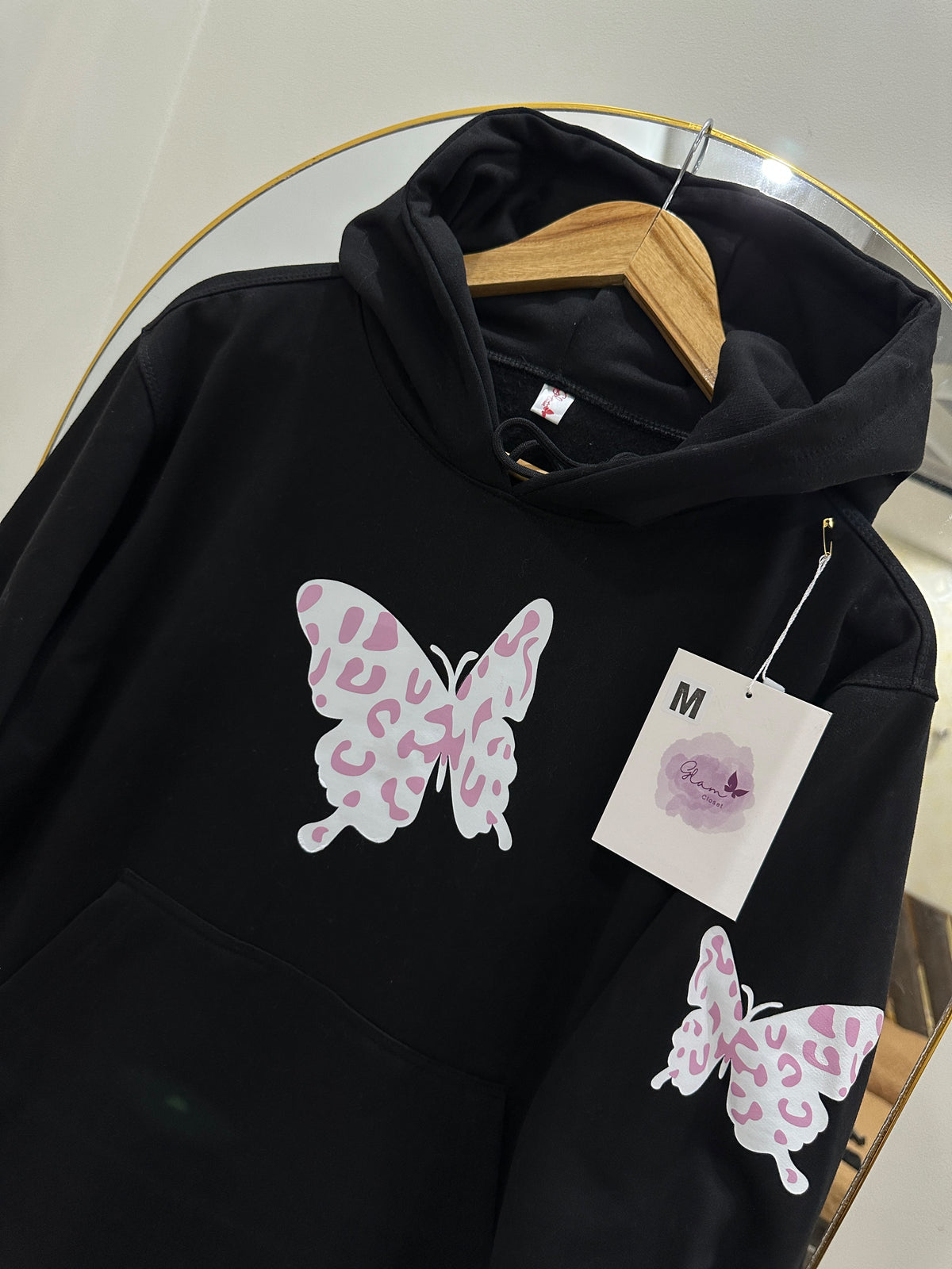 Black Butterfly Long Hoodie