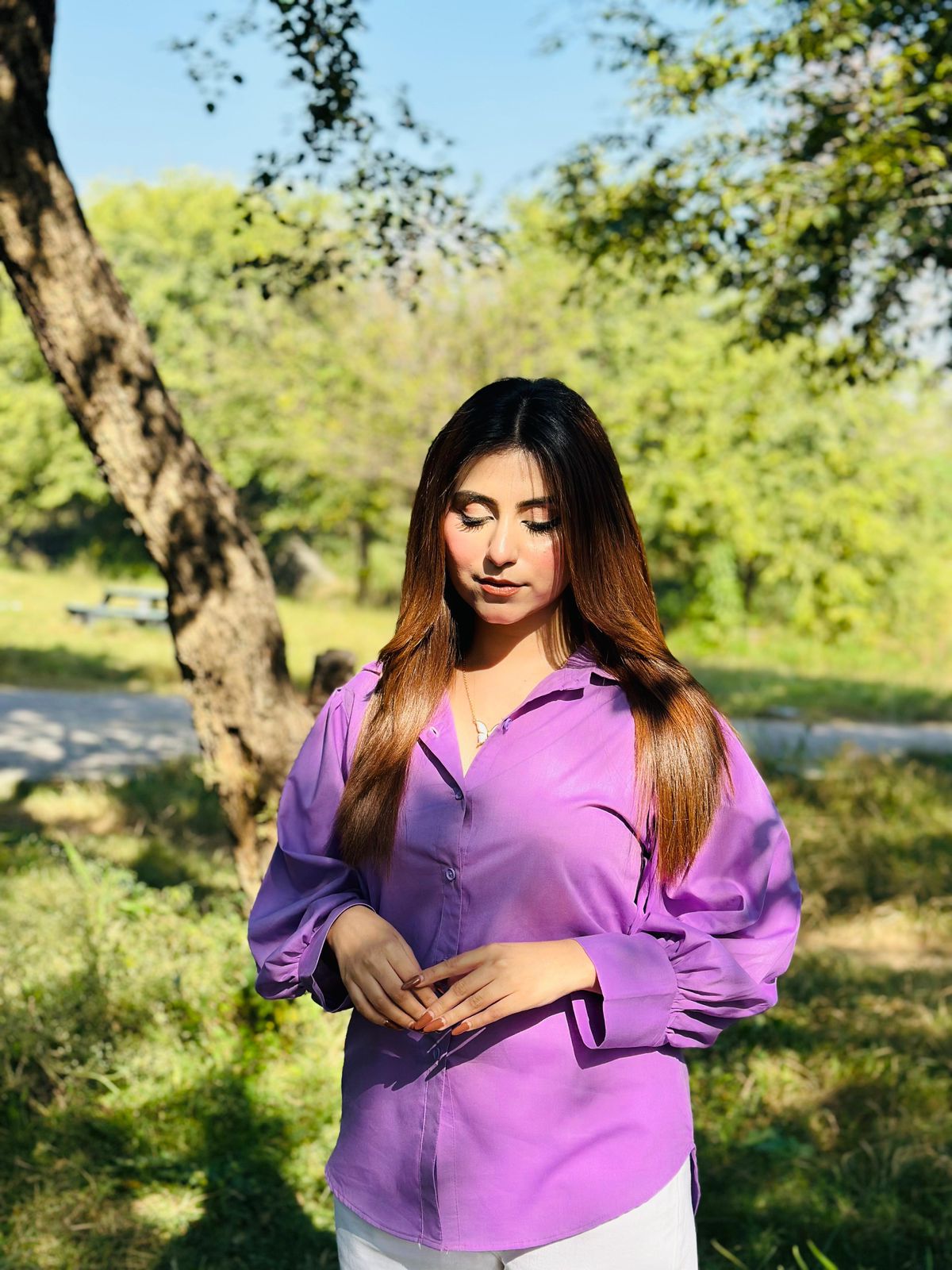 Lavender Button Down Shirt