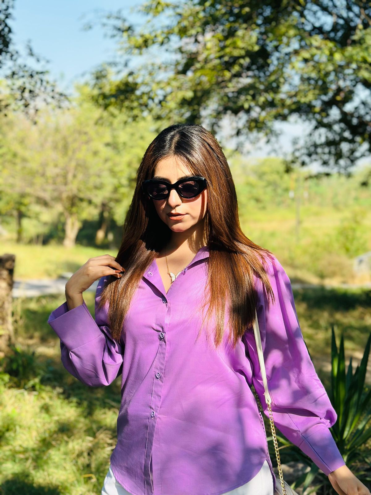 Lavender Button Down Shirt