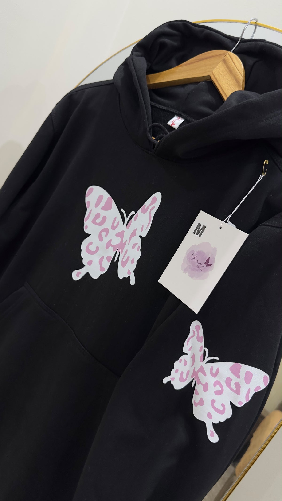 Black Butterfly Long Hoodie