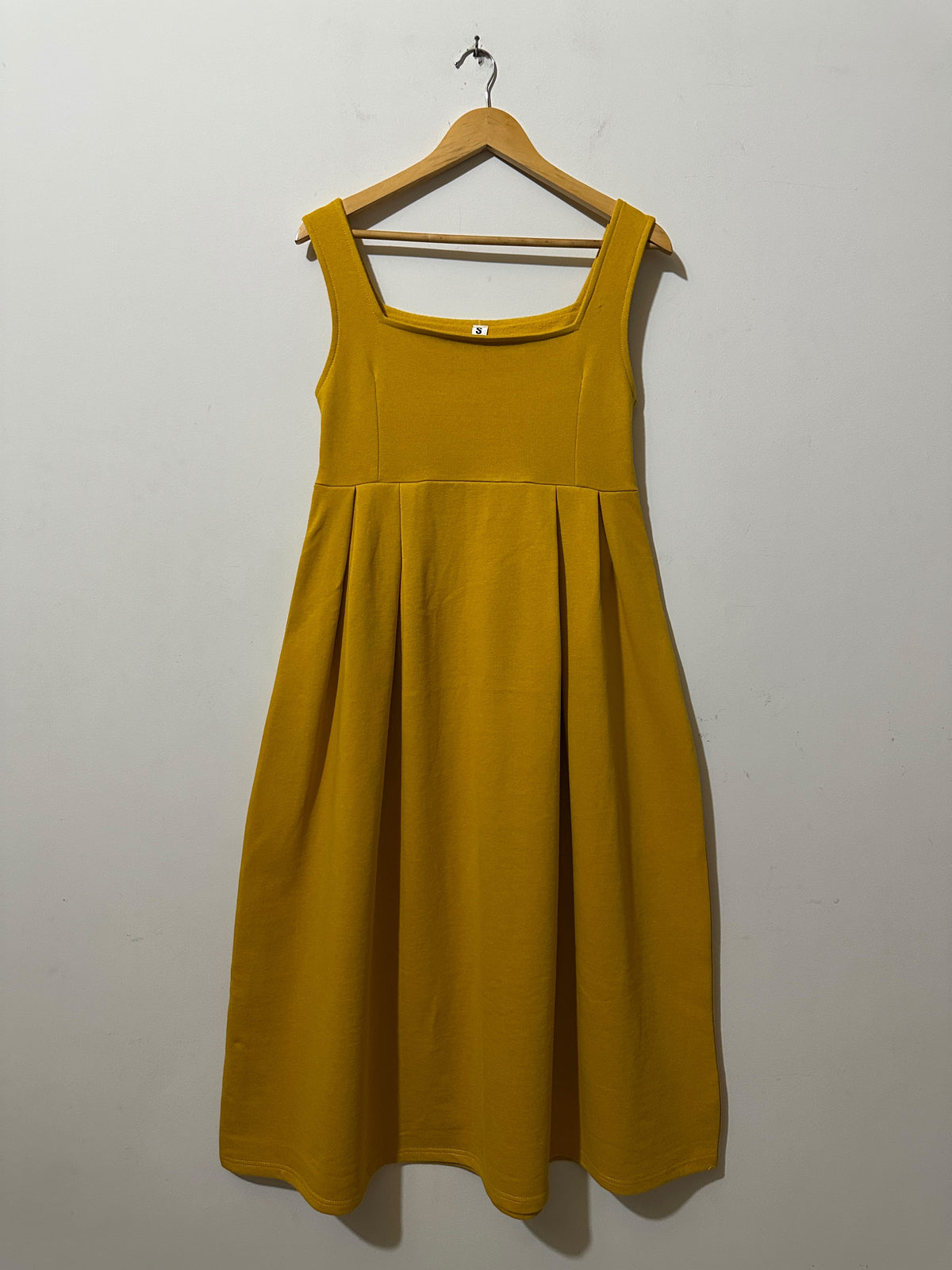 Mustard Cropped Jacket & Plated Maxi  Set