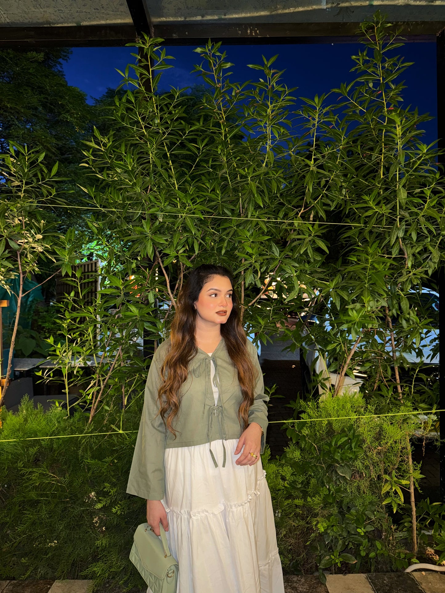 Mint Green Top White 3 Tired Skirt