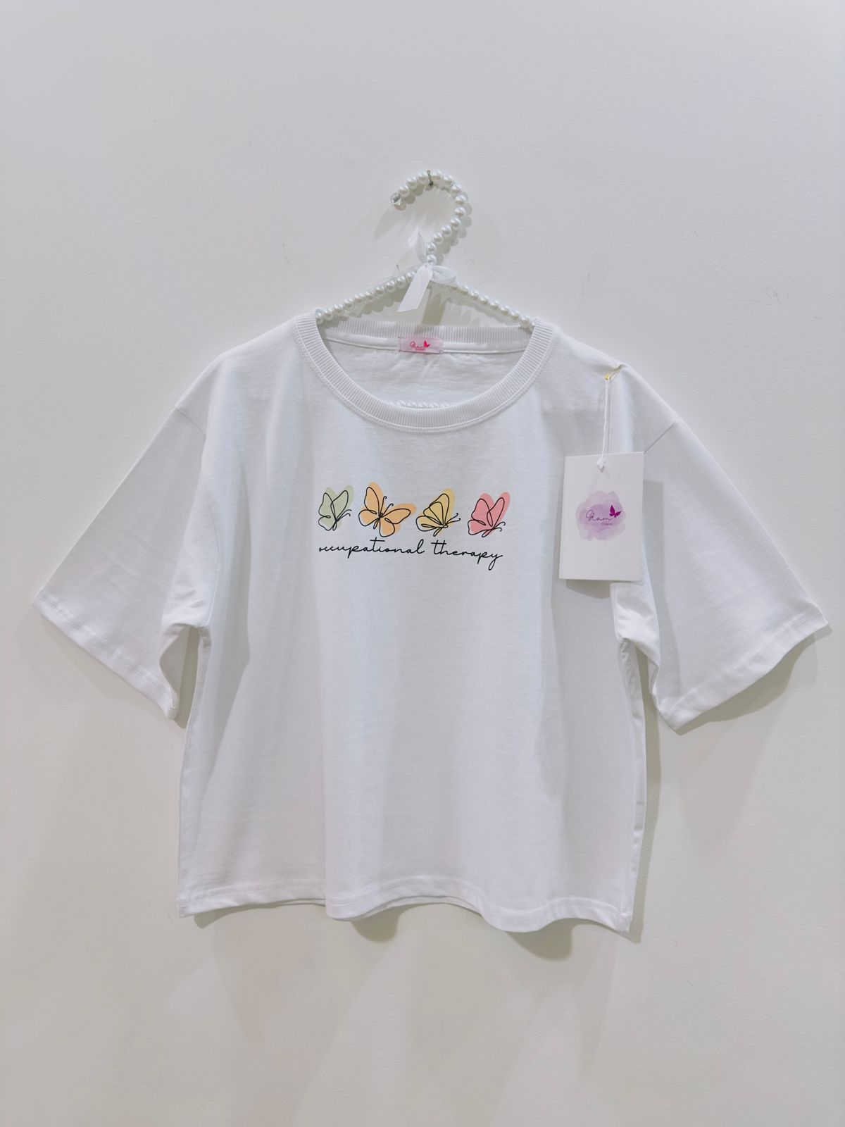 Butterfly White Baggy T-Shirt