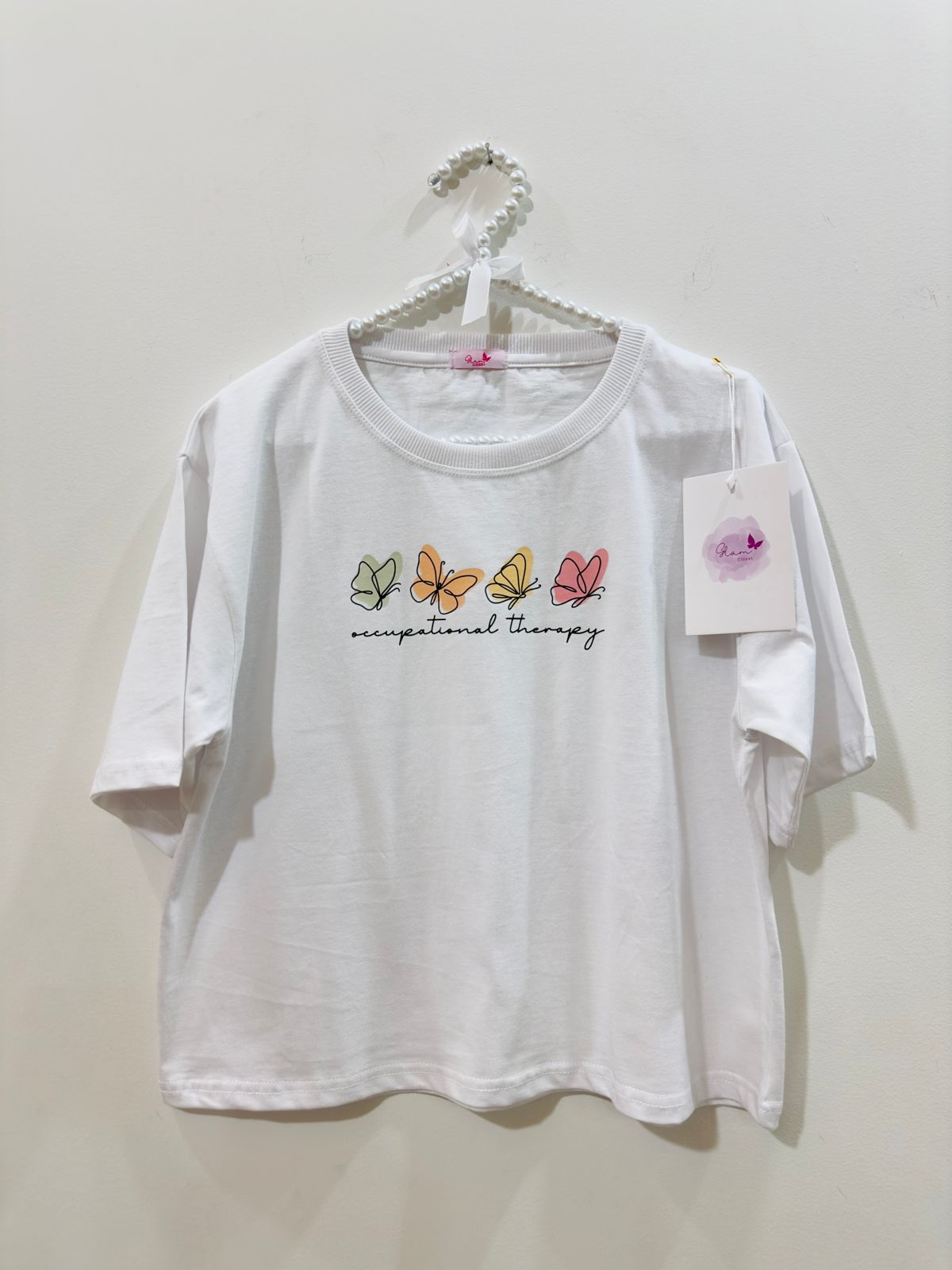 Butterfly White Baggy T-Shirt