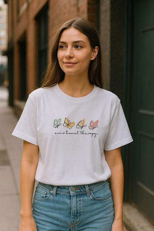 Butterfly White Baggy T-Shirt