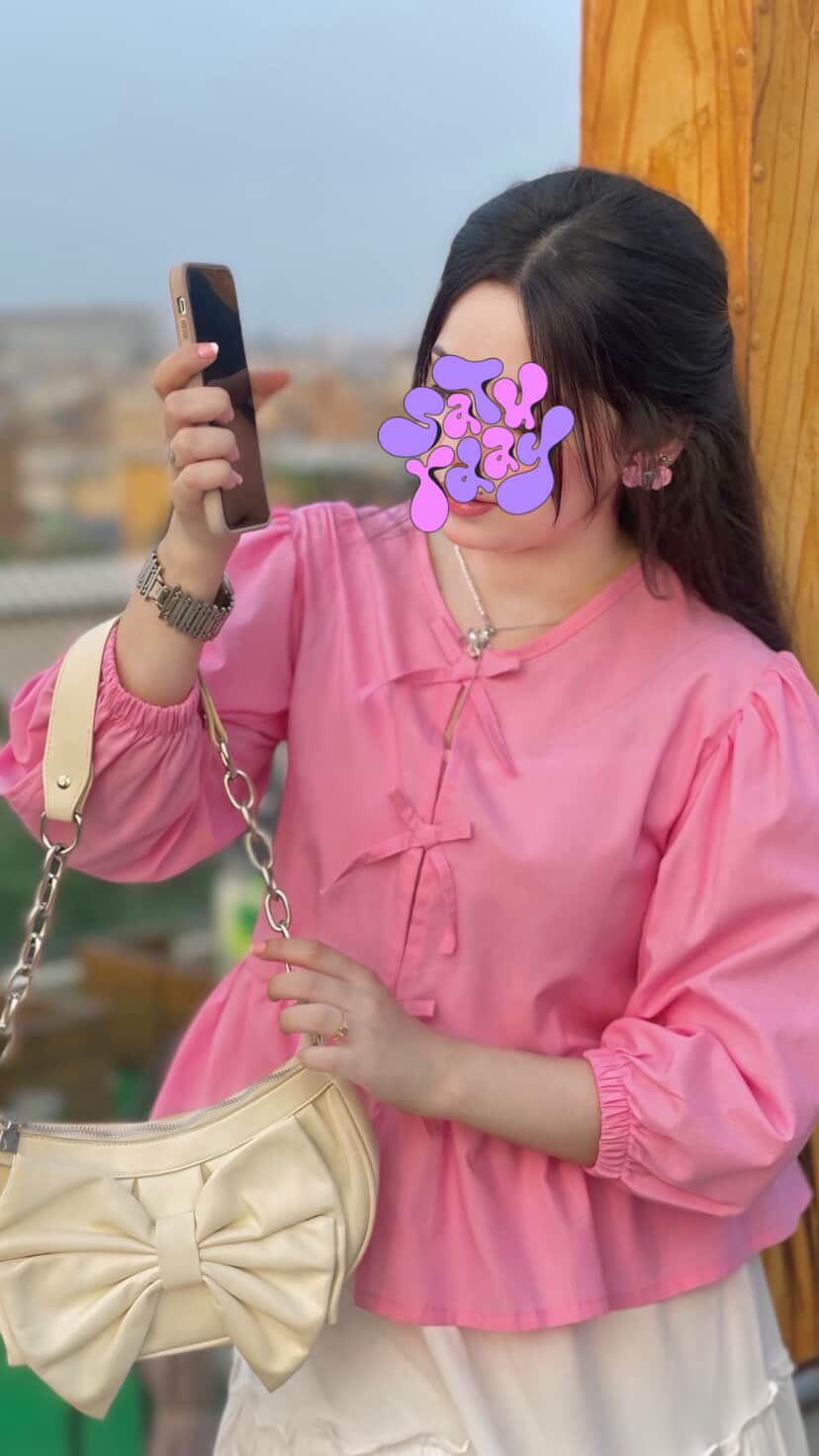 Pink Bow Top White Skirt