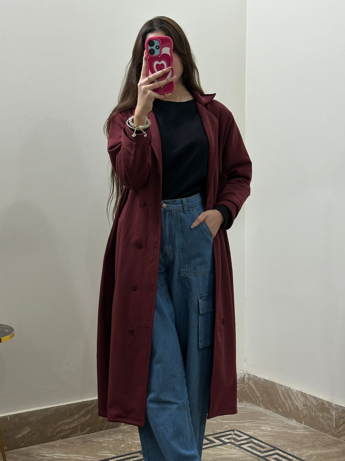 Maroon Long Coat