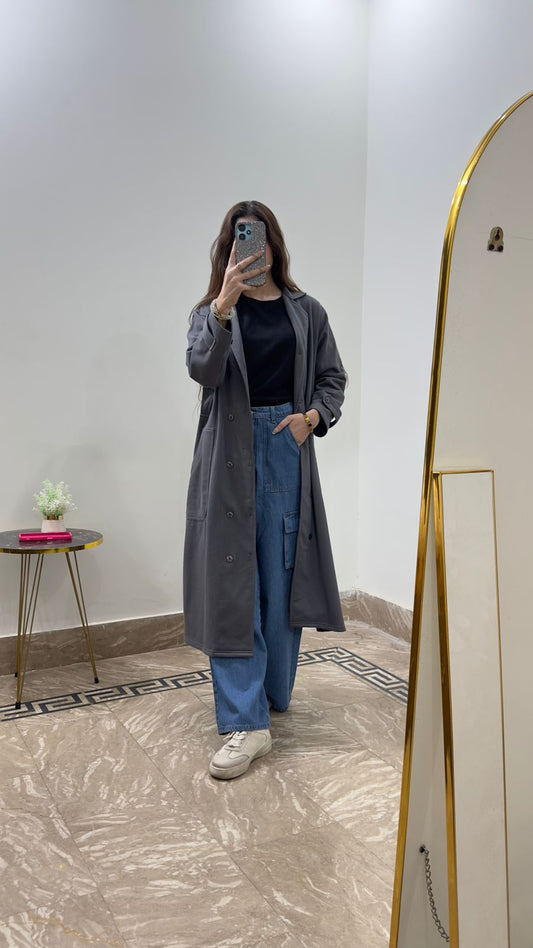 Stone Grey Long Coat