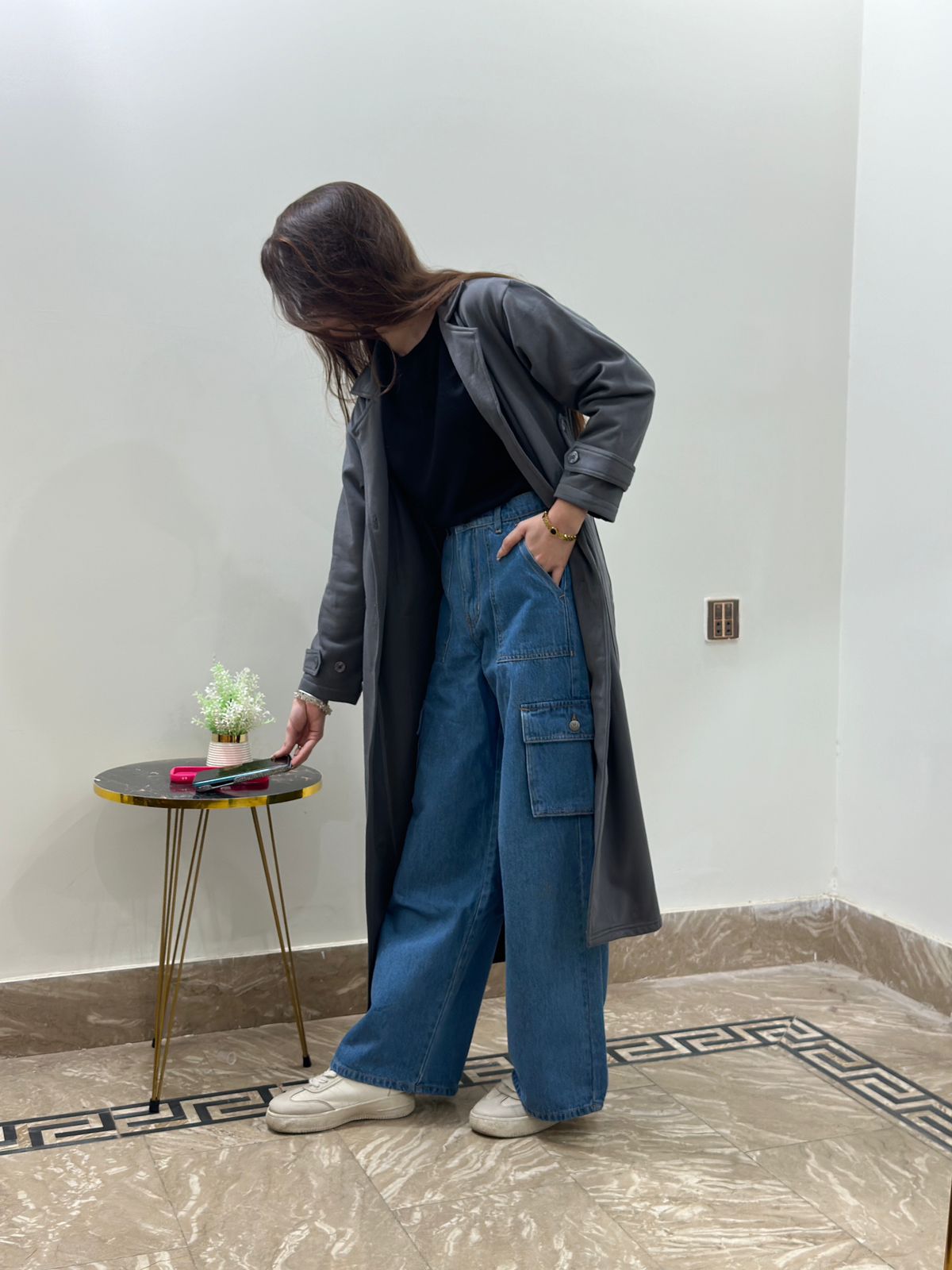 Stone Grey Long Coat