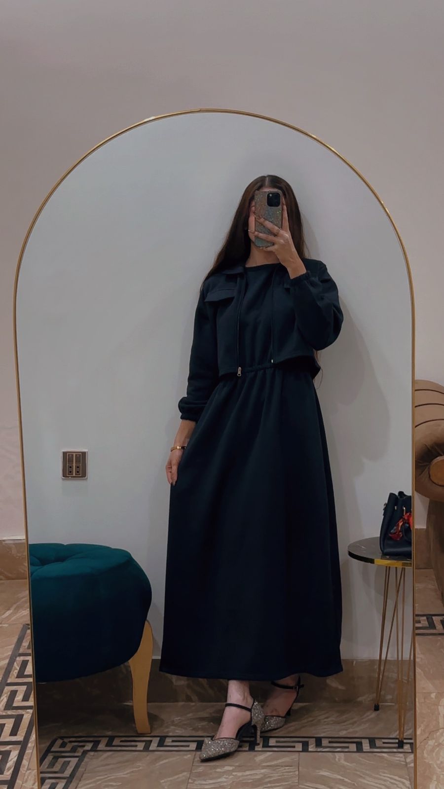 Navy Blue Maxi With Jacket