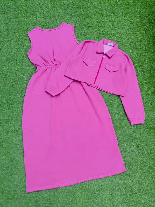 Pink Frock With Jacket