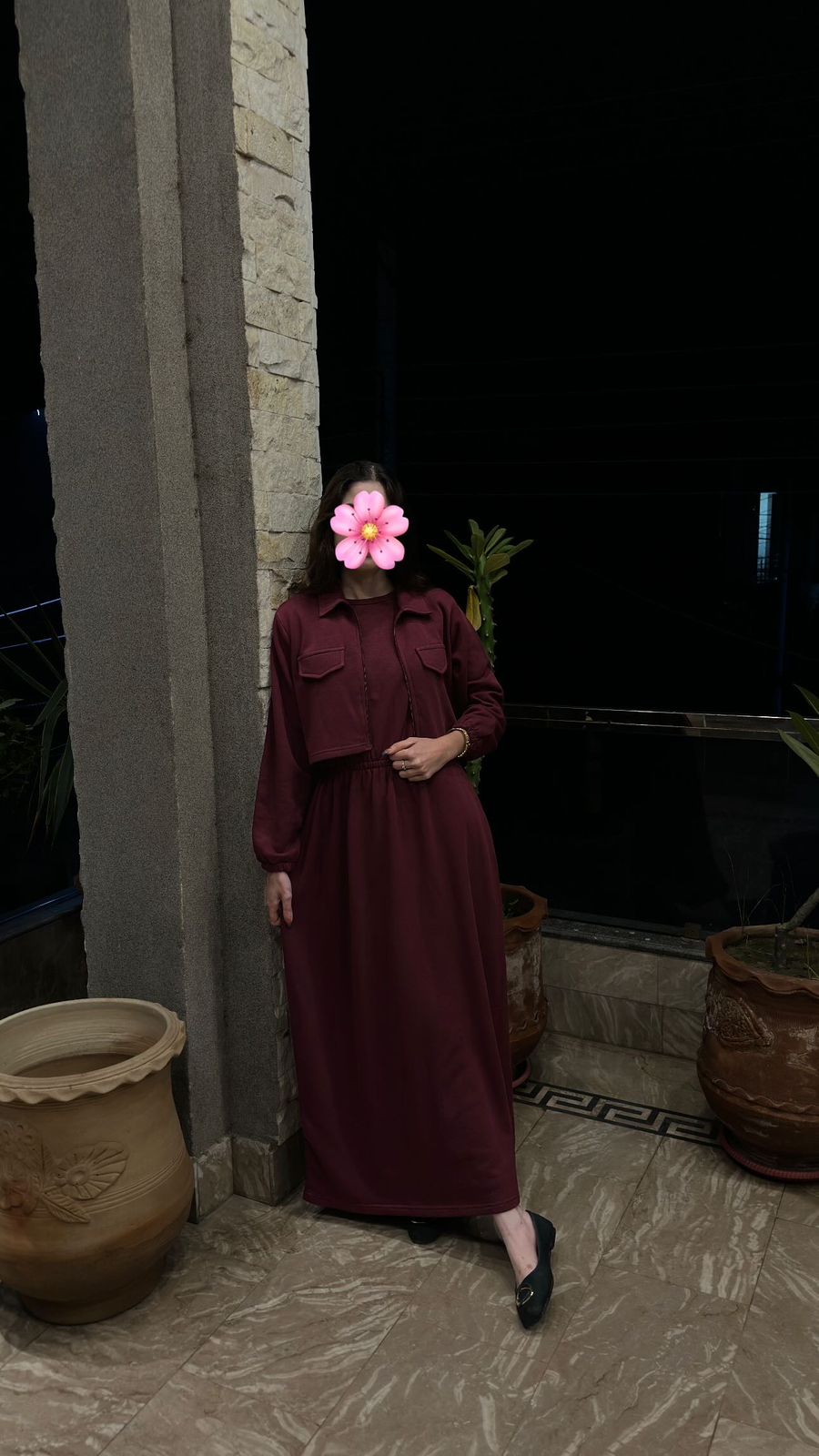 Maroon Frock & Jacket