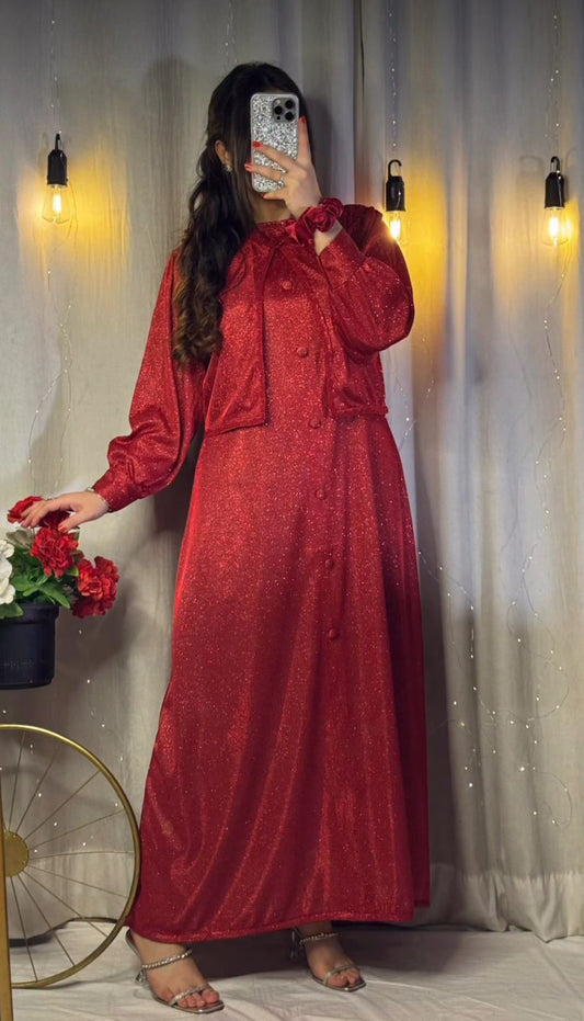 Cherry Red Moonlight Maxi & Jacket