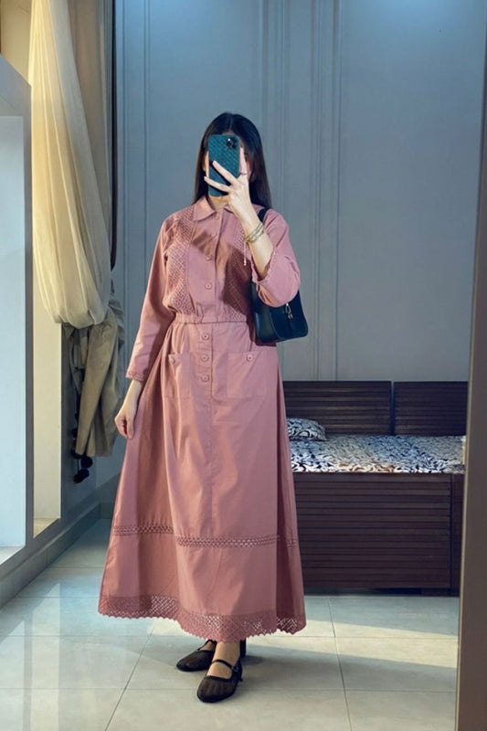 Rose Charm Lace Shirt & Skirt Set