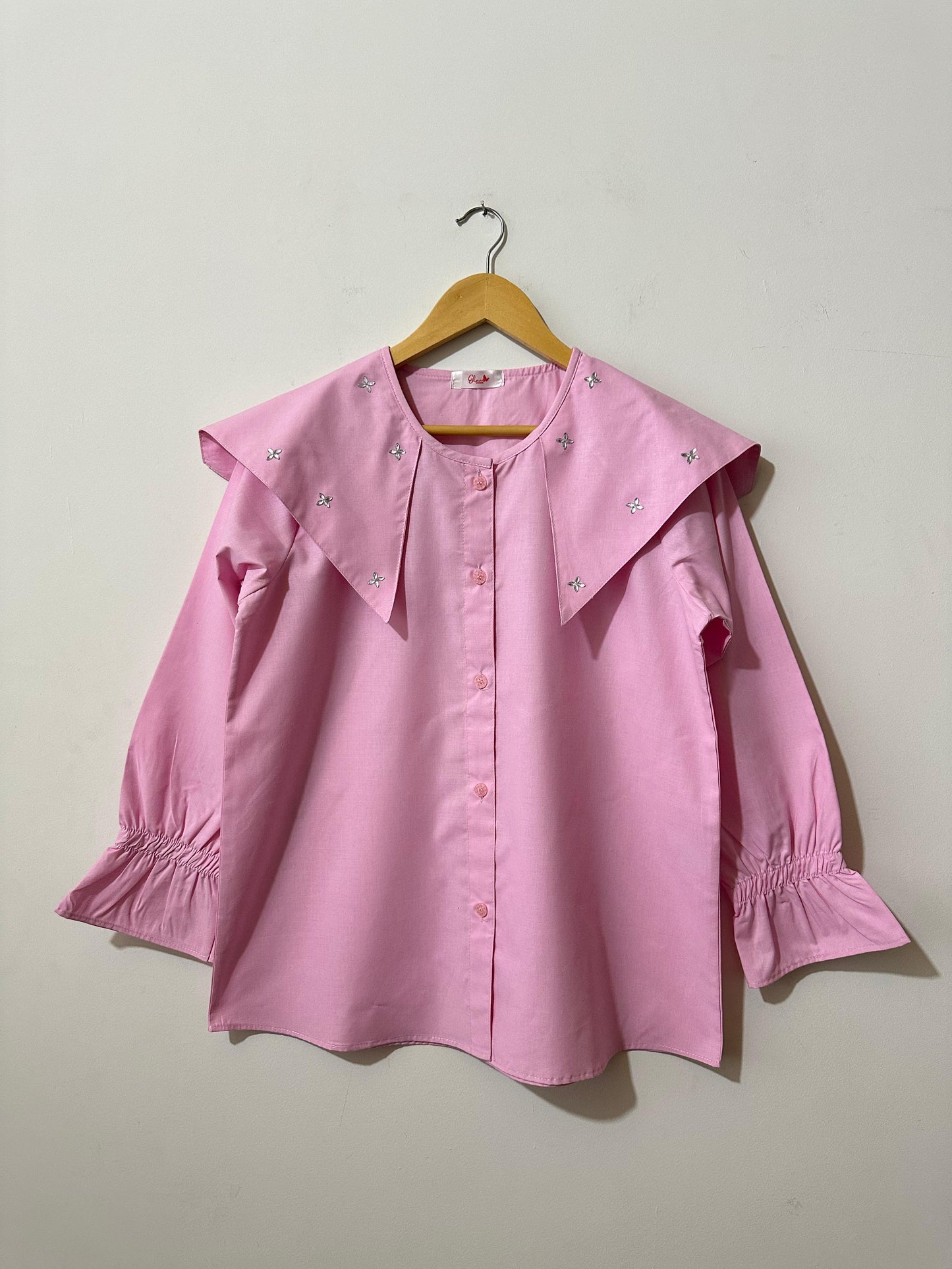 Summer Baby Pink Ruffled Top & White Tiered Skirt