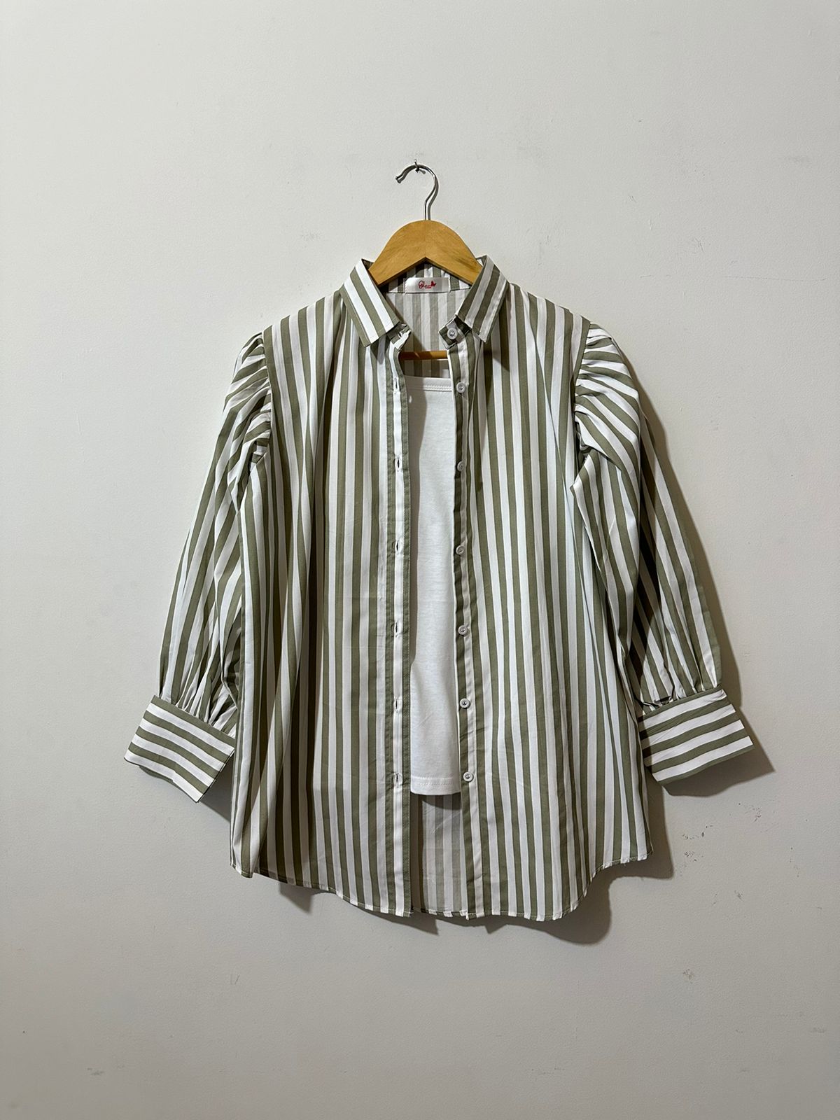 Pichtachio Lining Button-down shirt