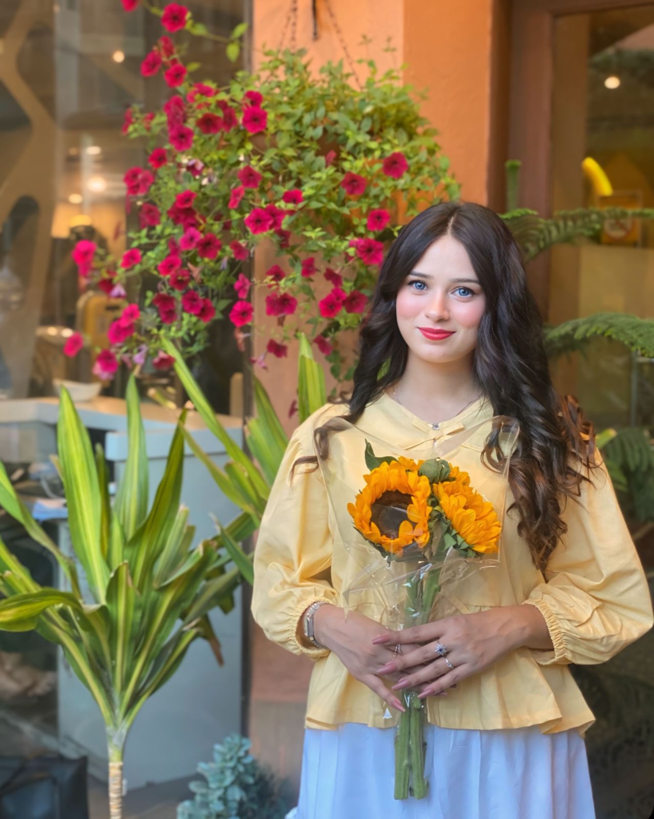 Butter Yellow Mini Bow Top With White Skirt