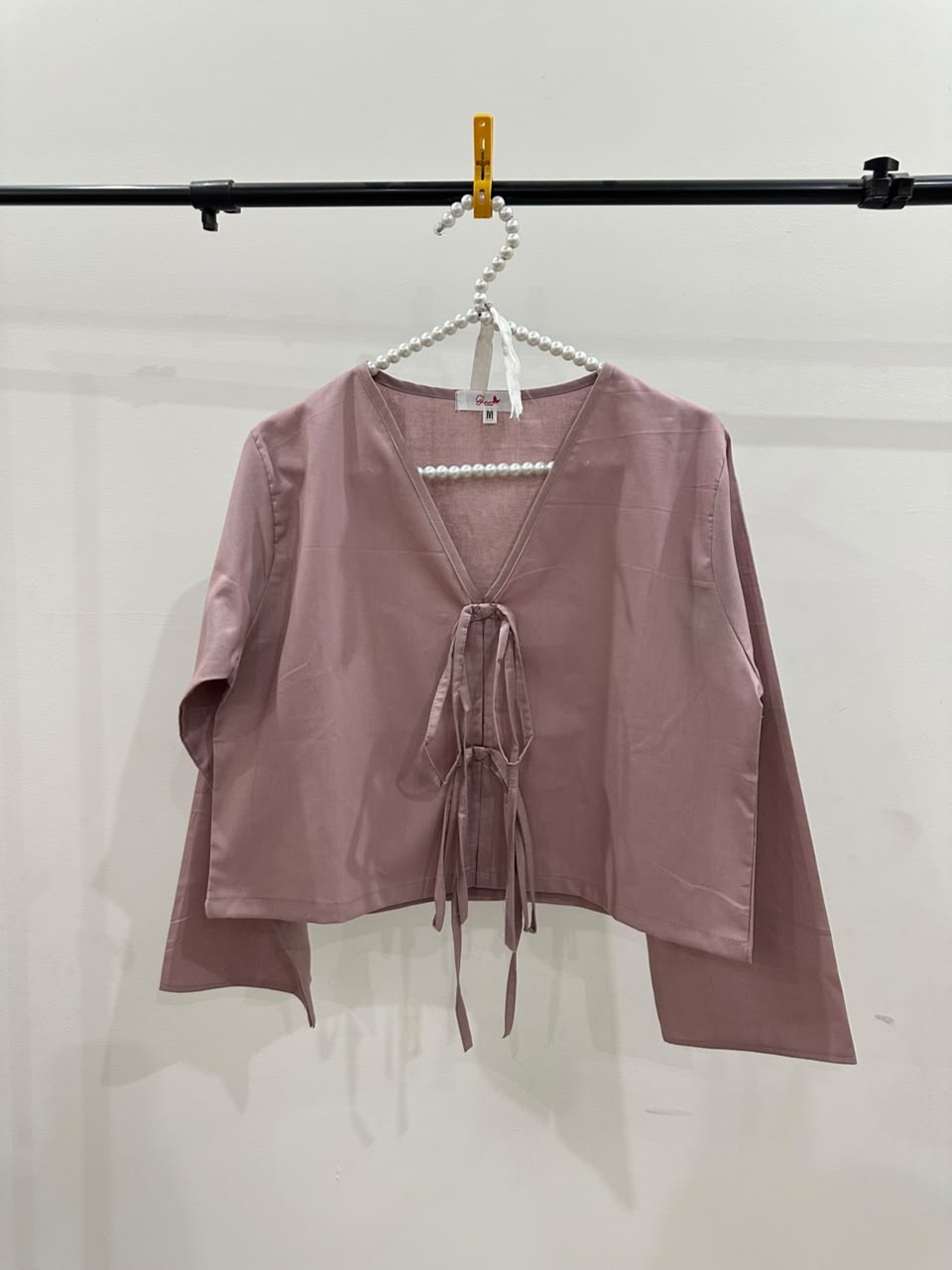 Summer Rose Pink V-Neck Top & Black Tired Skirt
