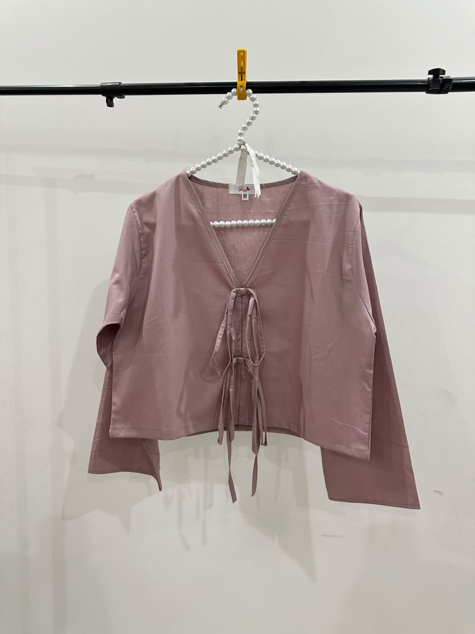 Summer Rose Pink V-Neck Top & Black Tired Skirt