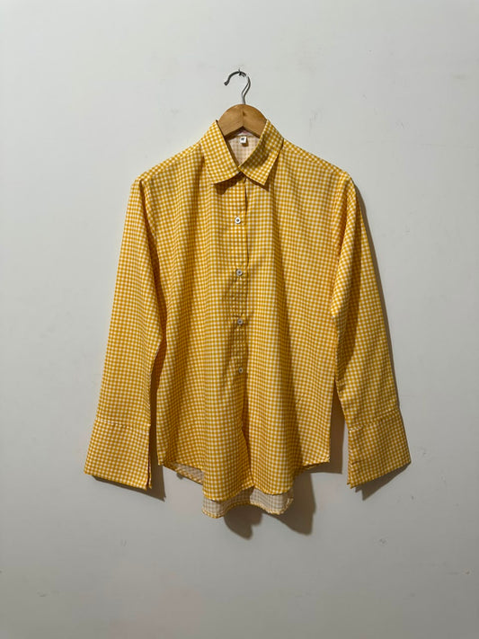 Summer Corset Yellow Checked Shirt