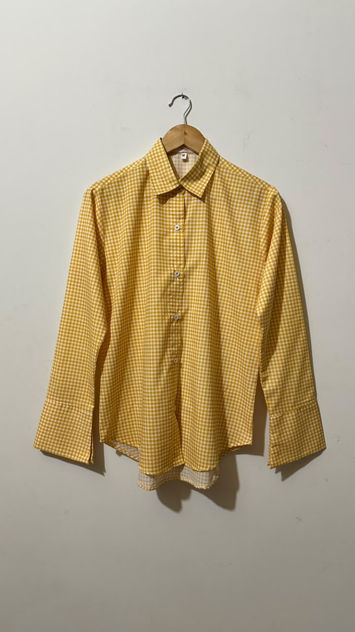 Summer Corset Yellow Checked Shirt