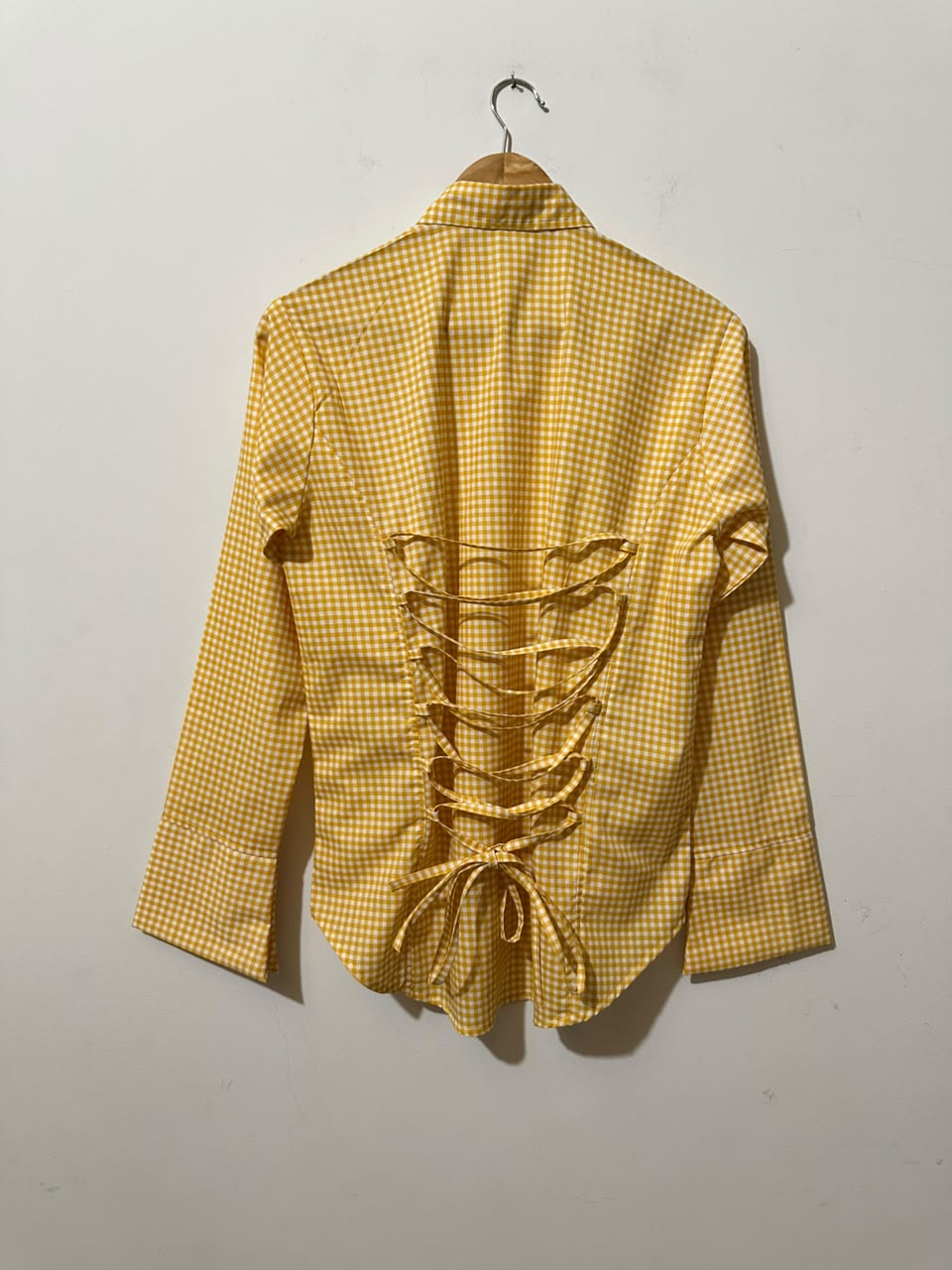 Summer Corset Yellow Checked Shirt
