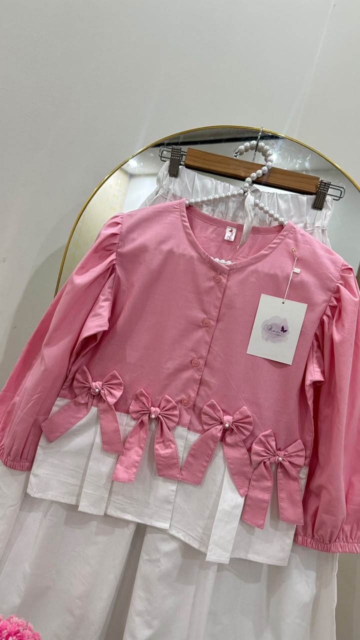 Bella Bow Top & Skirt Set