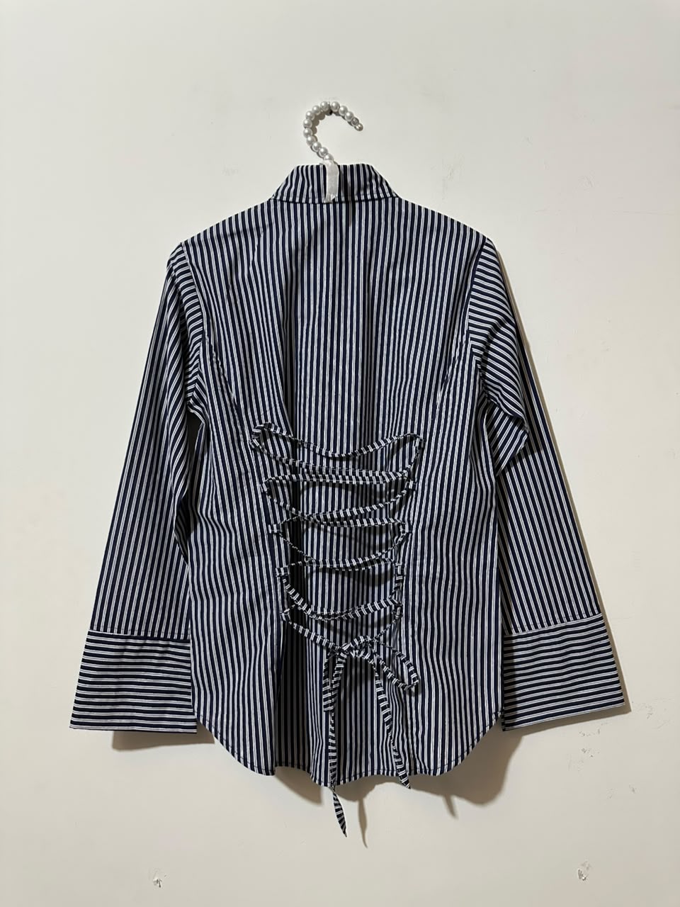 Navy Blue Corset Lining Shirt
