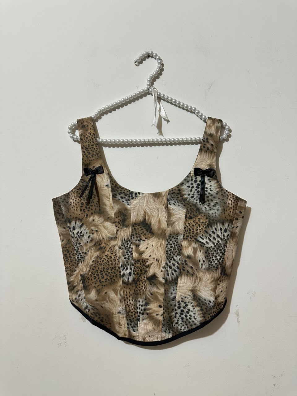 The Leopard Ribbon Corset Top