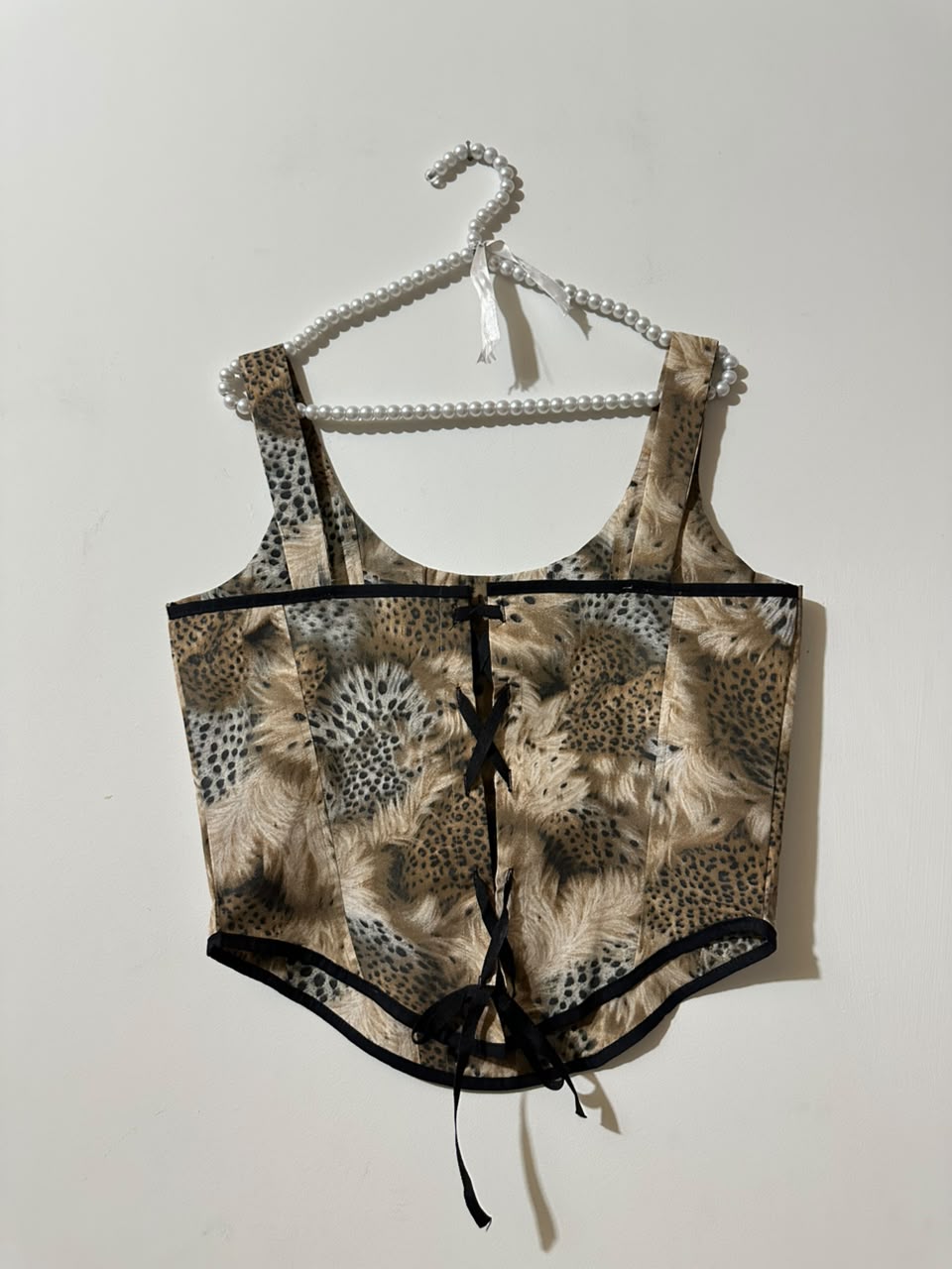 The Leopard Ribbon Corset Top
