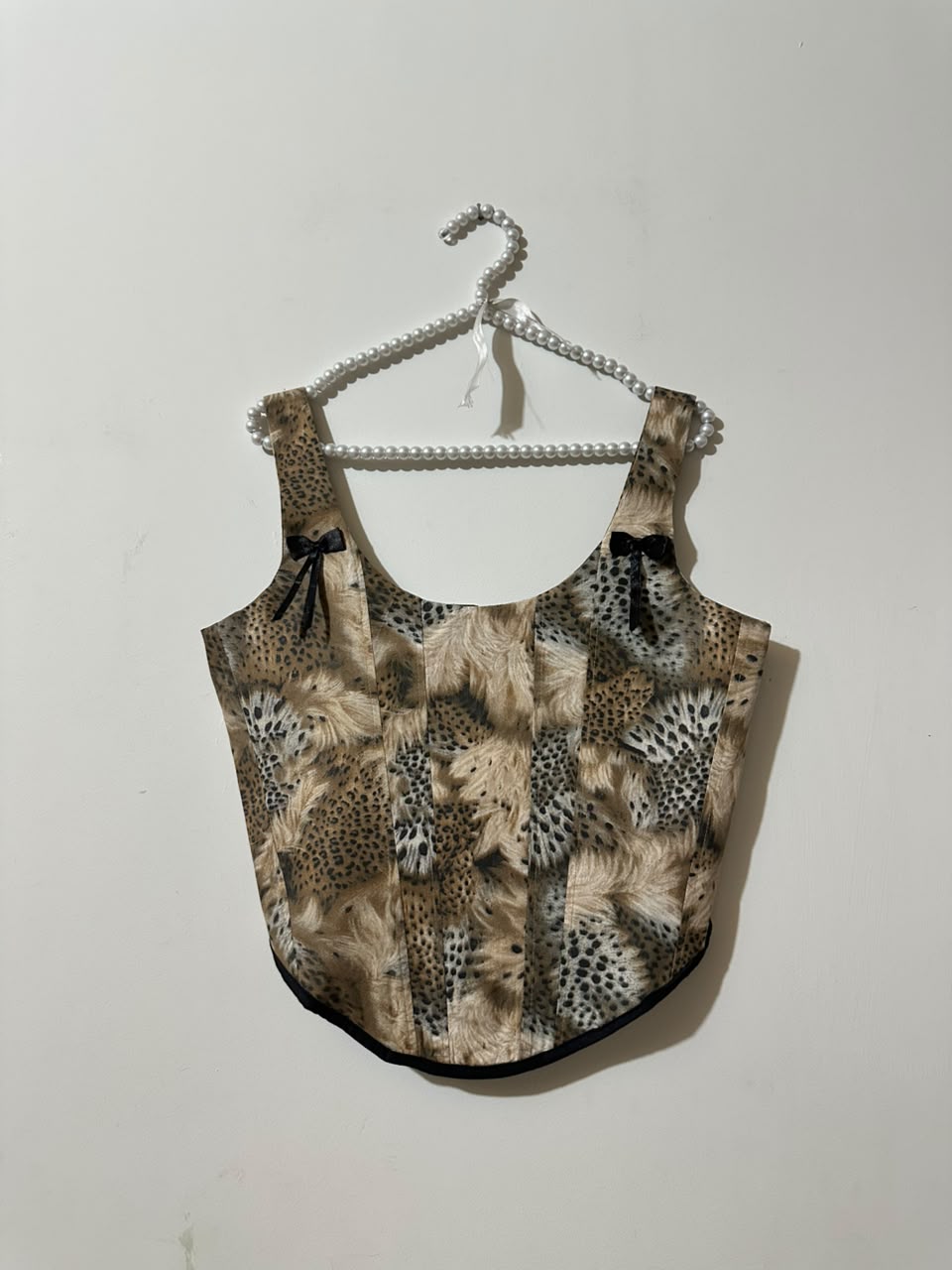 The Leopard Ribbon Corset Top