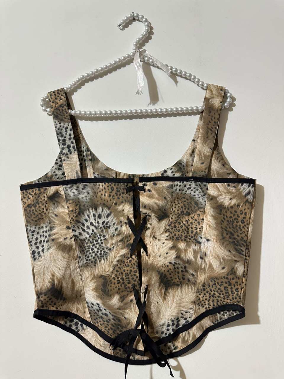 The Leopard Ribbon Corset Top