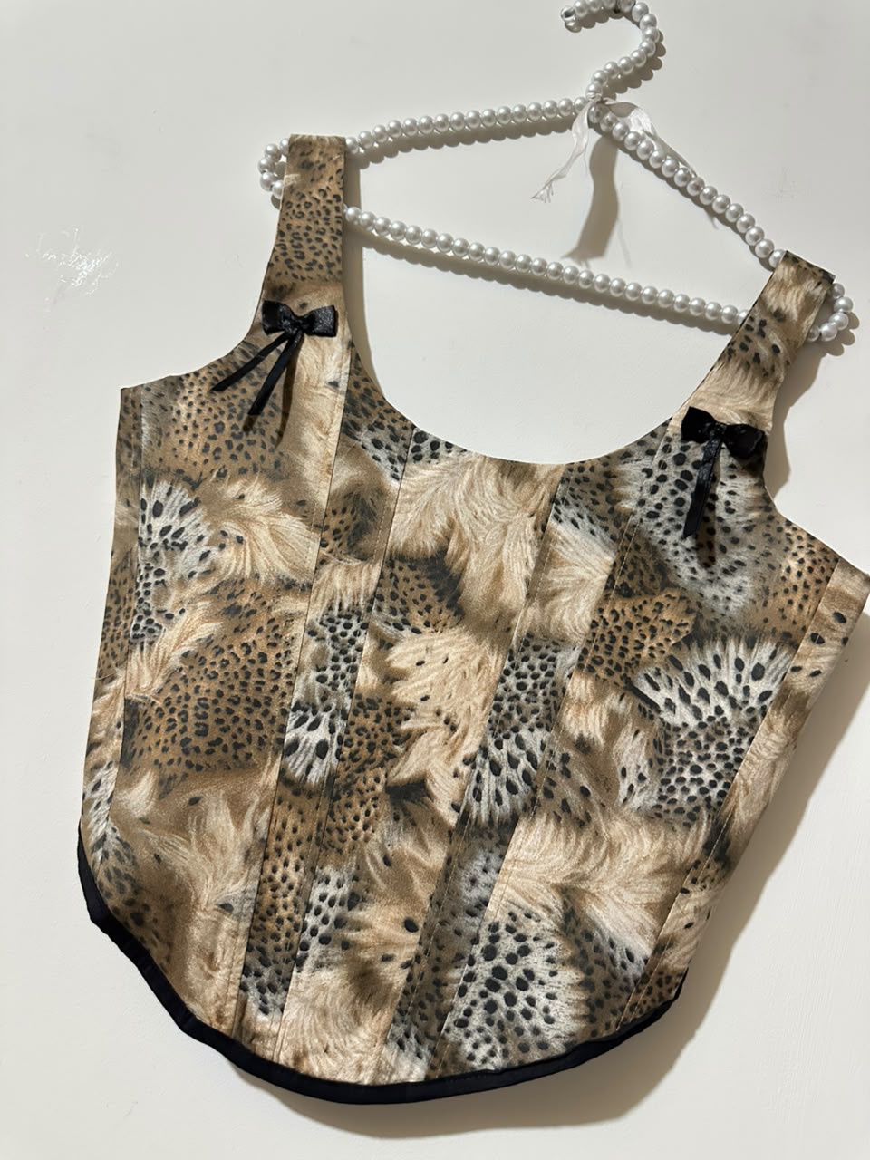 The Leopard Ribbon Corset Top