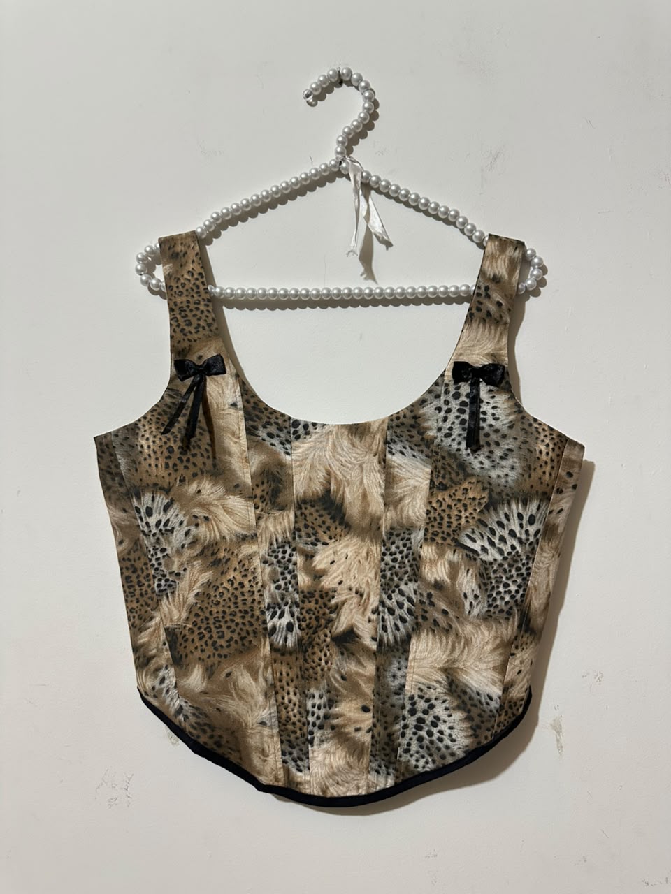 The Leopard Ribbon Corset Top