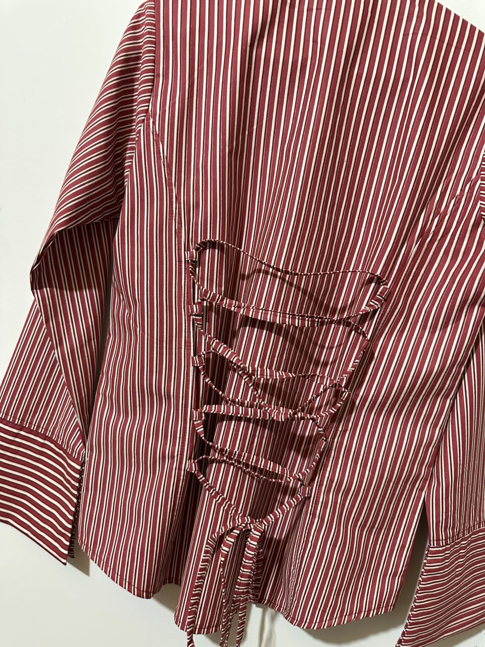 Burgandy Lining Corset Shirt