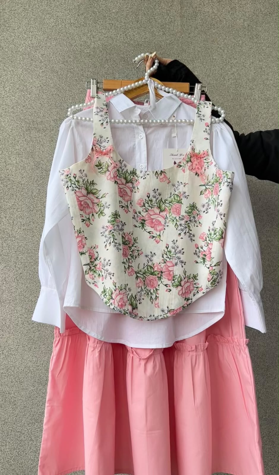 Rosalie Corset, Shirt and Skirt Set
