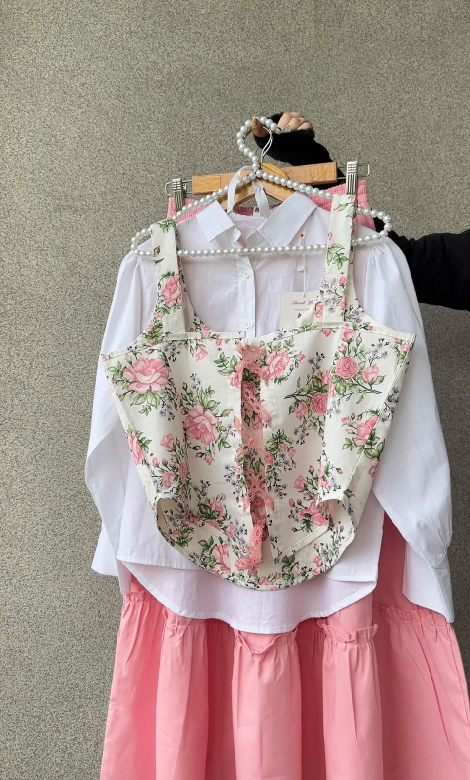 Rosalie Corset, Shirt and Skirt Set