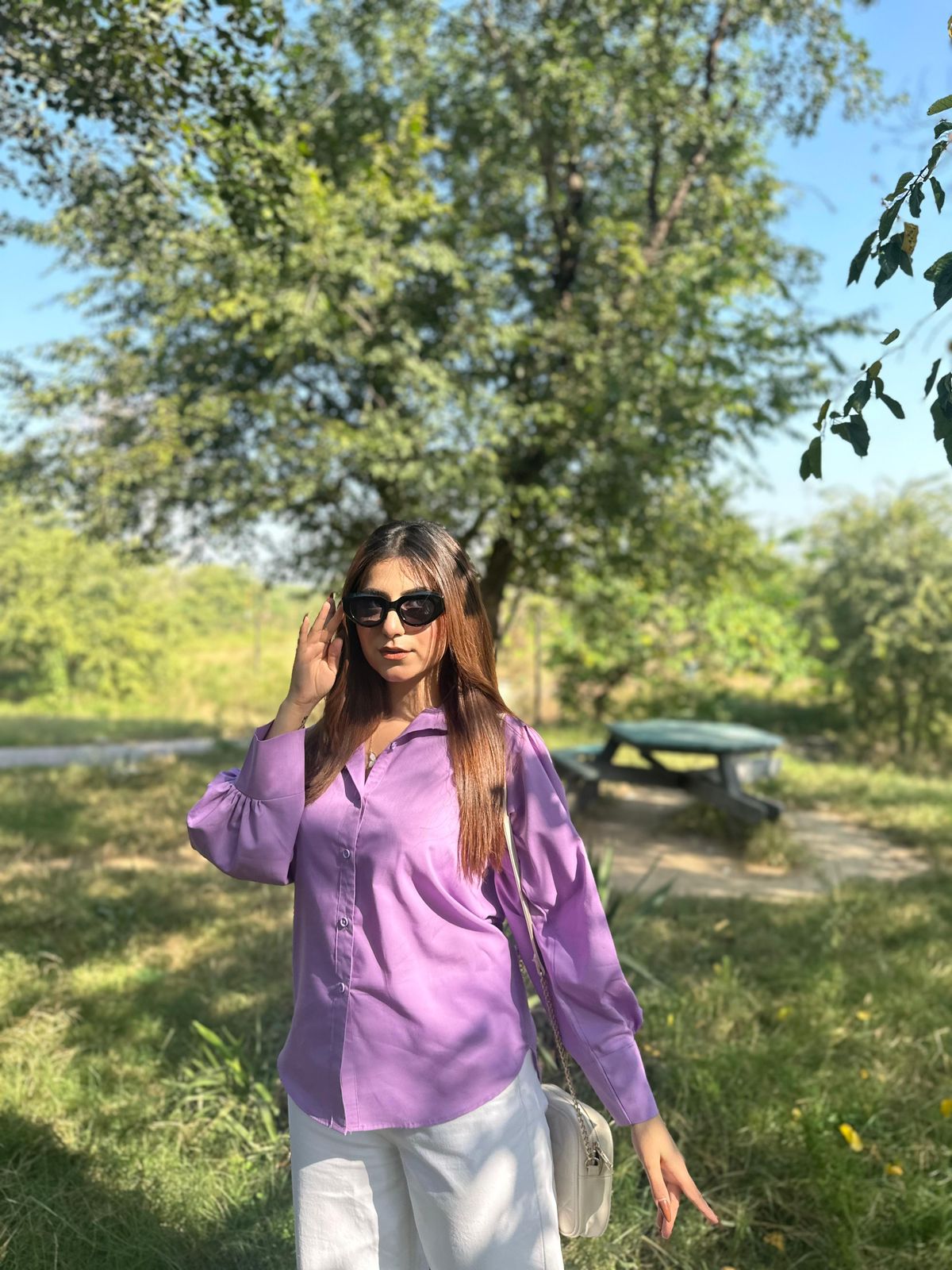 Lavender Button Down Shirt
